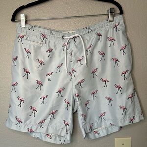 Trunks Surf & Swim Co. Men's Flamingo Swim Trunks Sz S